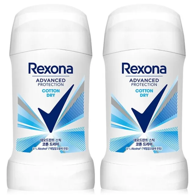 렉소나 데오드란트 스틱 코튼 드라이 50ml 2개 땀냄새 케어
