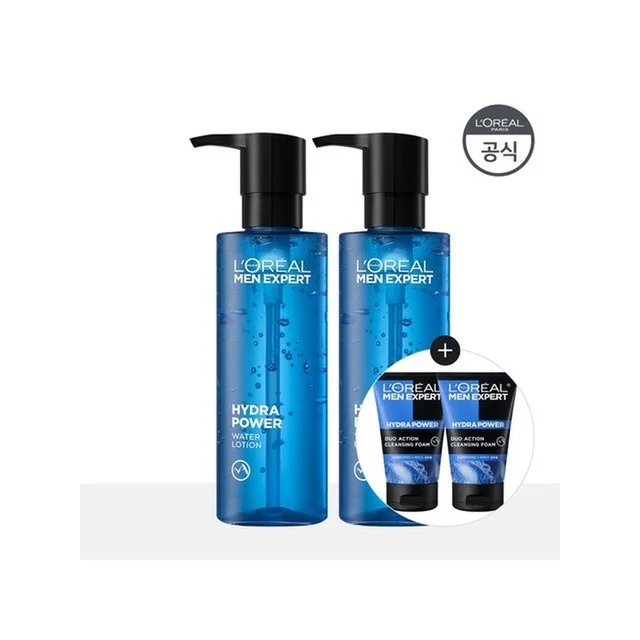 로레알파리 맨 이드라파워 쿨링 올인원 워터로션 120ml 2개 맨 아쿠아 폼 50ml 2개